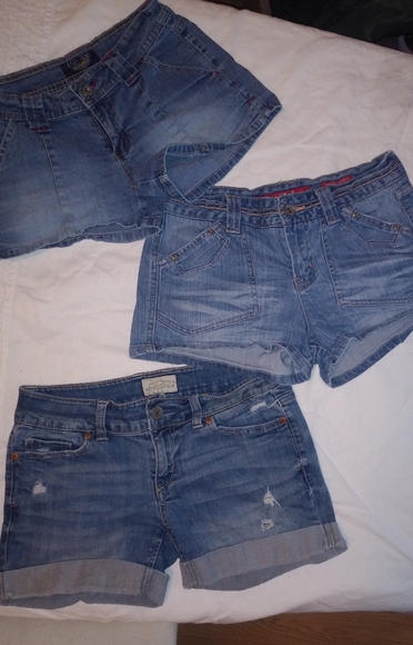 Angels Jeans Pants - JEANS S 28 Jeans Denim Shorts Lot of 3 Aero Mudd Angels